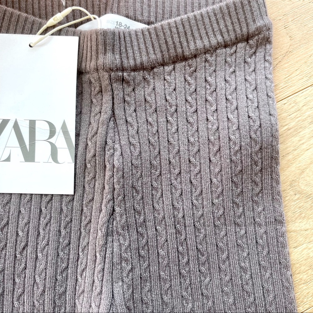 Zara ribbed knit baby leggings  18-24 months